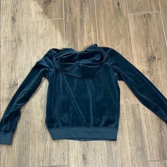 Vintage Juicy Couture Track Jacket Velour Hoodie Blue Zip Up - Picture 9 of 9